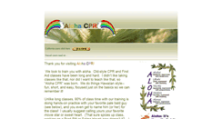 Desktop Screenshot of alohacpr.com